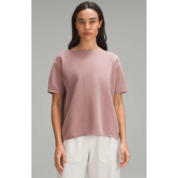 Lululemon Pique Knit Back In Action Short Sleeve Top Twilight Rose *No Size Tag* - Picture 2 of 16